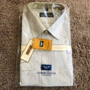 Giorgio Armani Le Collezioni Mens Vintage Button Down Dress Shirt NEW